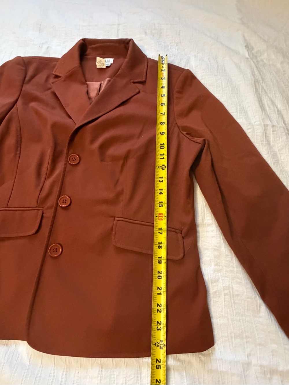 Due per Due Women’s Rust Brown Blazer Size 14 Tailored Jacket
